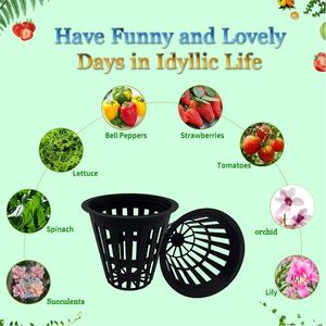 Factory Supply Hydroponic NFT Round <strong>Basket</strong> <strong>Plants</strong> Grow Pot Plastic Mesh Net Pot <strong>for</strong> <strong>Plants</strong> - Product Image 6