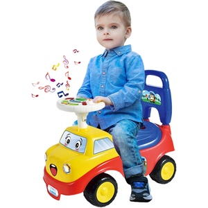 Voiture à pédales pour enfants en plastique à piles avec musique et dossier, pour les enfants de 0 à 24 mois et de 2 à 4 ans - Product Image 1