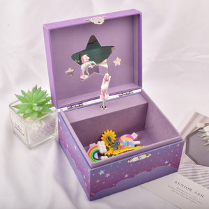 Caja <span class=keywords><strong>de</strong></span> Joyería Musical Personalizada con Diseño <span class=keywords><strong>de</strong></span> Cielo Estrellado Morado, Espejo con Forma <span class=keywords><strong>de</strong></span> Estrella Giratoria, Regalo <span class=keywords><strong>de</strong></span> Cumpleaños para Niños, Venta al Por Mayor - Product Image 2