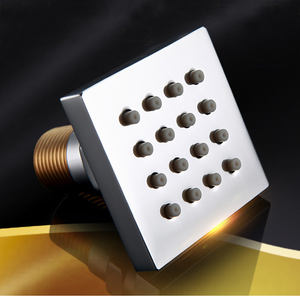 Ducha de masaje cuadrada cromada, pulverizador de chorro de cuerpo montado en la pared del baño - Product Image 3