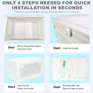 Ruang <span class=keywords><strong>Nebulizer</strong></span> hidrogen hewan peliharaan untuk kucing & anjing, kotak terapi oksigen dapat dilipat - Product Image 4