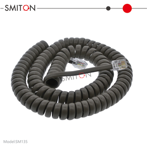 Ressort hélicoïdal OEM 1m 2m 3m RJ9 4P4C RJ11 noir blanc spirale plat Cat3 câble téléphonique <span class=keywords><strong>ADSL</strong></span> - Product Image 2