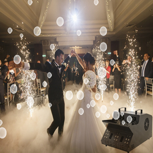 Machine à bulles de fumée 3in1 LED DMX 512 avec télécommande pour éclairage de scène de festival de musique - Product Image 1