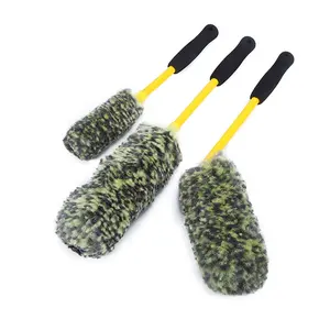Herramientas de limpieza Kit de 3 piezas Cepillos de lana Cepillo de rueda de microfibra