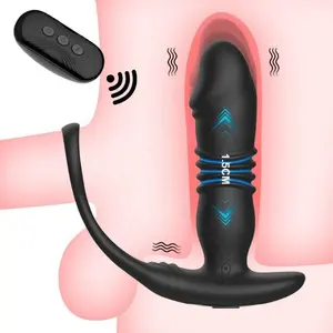 Fernbedienung Prostata-Massage gerät Anal vibrator Schub Anal Plug Vibratoren für Männer Prostata-Massage mit doppelten Penis ringen