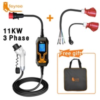 Chargeur de voiture électrique solaire Feyree 11 kW portable, triphasé, type 2, station de recharge pour véhicules électriques, nouveau pour le standard de recharge GBT