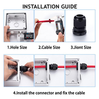 IP68 étanche Nylon presse-étoupe connecteur en plastique trou plat fil noyau presse-étoupe