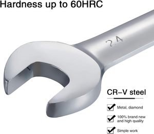 Llave de Trinquete de Cabeza Flexible de 24 mm, Métrica, 72 Dientes, Llave Combinada, Material de Grado Industrial OEM, 510 Nm de Torque, Acabado Espejo - Product Image 4