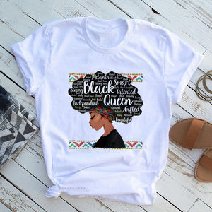 Camiseta Personalizada con Logotipo Blanco, Camiseta Divertida con Estampado de los 90, 'I'm a Goddess', 'Beautiful African Lady', 'Black Lives Matter', para Mujeres, Hermanas y Chicas - Product Image 1