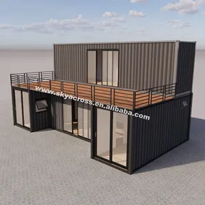 Container haus Innen architektur modernes Container haus 40 Fuß Versand behälter 3 Schlafzimmer Haus pläne