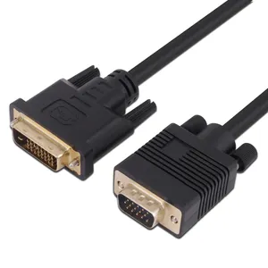 DVI 24 + 1 Konvert Ke Kabel Adaptor Vga Berlapis Emas 19 Pin atau 24 Pin Kabel DVI Ke VGA