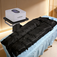 Système de massage par compression d'air avancé pour les jambes et les cuisses avec chaleur. Comprend un analyseur de peau intelligent pour les soins corporels