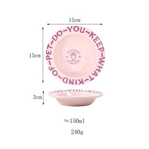 ชามเซรามิกสำหรับสุนัข ดีไซน์น่ารัก ปากกว้าง ป้องกันการหก ดีไซน์แข็งแรง สำหรับใส่อาหารและน้ำ - Product Image 6