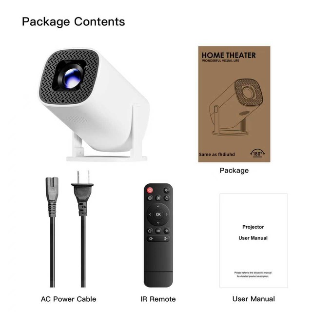 Manufacturer-Direct P30 PLUS 3D Home Theater Cinema Projector with Wireless Screen Mirroring up to 1080P Resolution