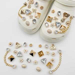 2025 accessoires de bricolage de qualité supérieure cristal cubique diamant chaîne chaussures décoration sabots breloques de chaussures - Product Image 4