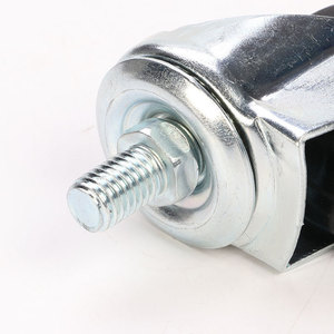 2 Inch Rubber Screw <b>Casters</b> With Threaded Stem Zinc Alloy Plain Bearing For Office Furniture <b>Wheels</b> - Product Image 1