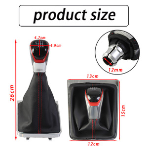 Poignée de levier de vitesse en cuir pour voiture, 5 vitesses, 6 vitesses, ensemble ergonomique, compatible Volkswagen - Product Image 3
