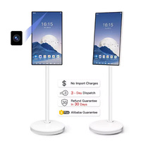 21,5 inch wit draagbaar smart touchscreen display HD1080 Android systeem LED-achtergrondverlichting USB-interface reclame educatie tv