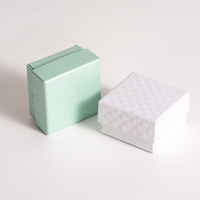 Boîte cadeau en carton rigide avec couvercle et base carrés, personnalisée avec logo imprimé, écologique, en papier gaufré, pour maquillage et bijoux