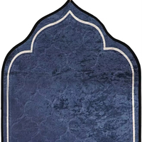 Tapis de prière musulman en polyester Raschel, antidérapant, pliable, pour la maison, les voyages et la prière