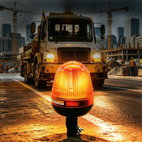 Feux de signalisation à DEL stroboscopiques 12-24V, ambre, interrupteur DIP, 3 modes clignotants, rotatifs, étanches IP65 pour tracteur, excavateur, camion