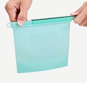 Bpa Free Leak Proof Resealable Snack <b>Bags</b> Container Silicone Ziplock Stand up Pouch <b>Bag</b> for Food Storage Custom Logo - Product Image 3