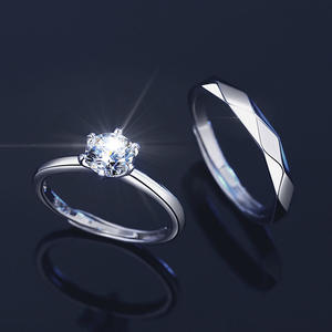 เครื่องประดับงานแต่งงาน925สำหรับผู้หญิงแหวนสัญญาเงินสเตอร์ลิงแหวนเพชรแฟนแหวนคู่ - Product Image 3