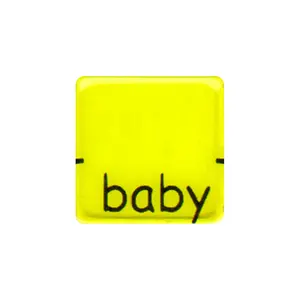 Top Quality Spanish Yellow Reflective Label Baby 16*16mm For Shoes And Clothes