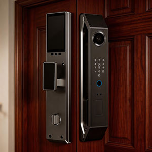 Serrure de porte intelligente à reconnaissance faciale en gros, sans clé, avec carte à puce, carte mémoire et clé de secours pour portes en aluminium - Product Image 1