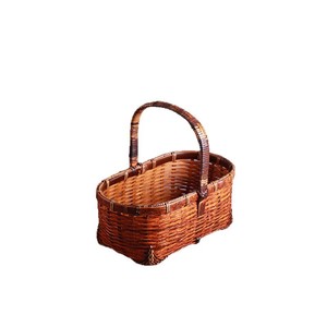 Purple <b>Bamboo</b> Woven <b>Basket</b> 23x12x8cm Rectangle Storage <b>Basket</b> For Kitchen Fruit Tea Set Organizing Handicrafts - Product Image 5