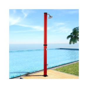 Douche solaire de jardin CYEN de haute qualité, 20L, en PVC, pour <span class=keywords><strong>piscine</strong></span> et jardin, noire et rouge - Product Image 3