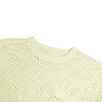 Großhandel Custom Summer Einfach von der Schulter Unisex Mesh Hollow Out Pocket Polyester Baumwolle Strick pullover Damen pullover