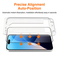 Protector de Pantalla de Vidrio Templado 2.5D para iPhone 18 17 16 15 Pro Max, Kit de Instalación sin Polvo, Protector de Pantalla sin Burbujas