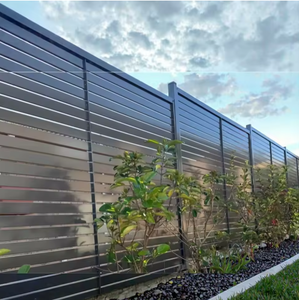 Porte de clôture en aluminium <span class=keywords><strong>avec</strong></span> revêtement en poudre de haute qualité, personnalisée, <span class=keywords><strong>avec</strong></span> des portes métalliques durables pour l'extérieur et un design de colonne moderne - Product Image 1