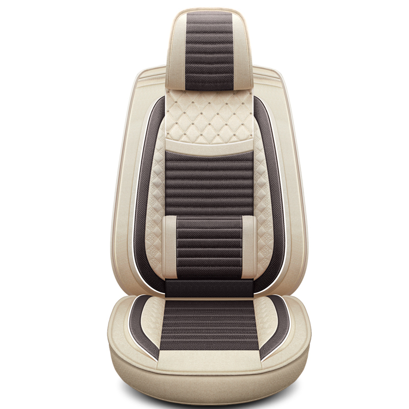 For TOYOTA Auto Car Seat Covers Full Set Leather 2/5
