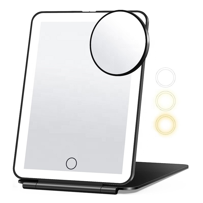 Black 10X magnifying mirror