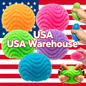 Magazzino USA: Palla Antistress Morbida e Soffice in Memory Foam a Lenta Risalita, con Esterno in Velluto, Giocattolo Sensoriale Soffice e Peloso per Alleviare lo Stress - Product Image 1
