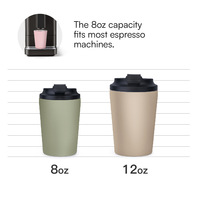 8oz 12oz Tasse en acier inoxydable isolée sous vide Tasse à café en acier inoxydable à double paroi avec boîte-cadeau