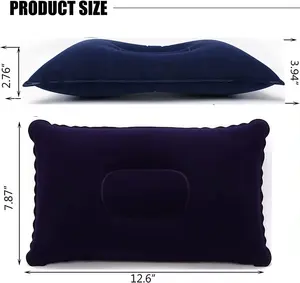 NPOT Cheap Wholesale Inflatable Camping Sleeping Pillow Foldable Custom Personalised Logo Travel Folding Pillow Cushion For Tra