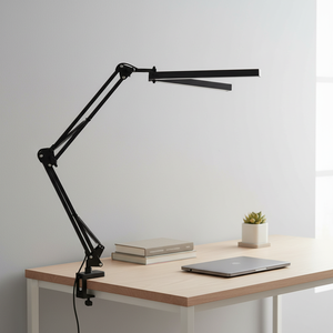 Luminária de Mesa LED com Braço Articulado Moderna Elétrica Flexível Dobrável 4100K (Luz Solar) Temperatura de Cor Alto Índice de Reprodução Cromática para Leitura - Product Image 1