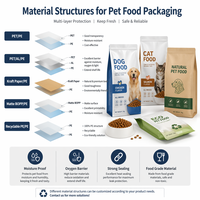 Sachet d'emballage personnalisé pour friandises pour chiens, en plastique refermable avec fermeture éclair et fenêtre transparente, qualité alimentaire, petit format, pour snacks