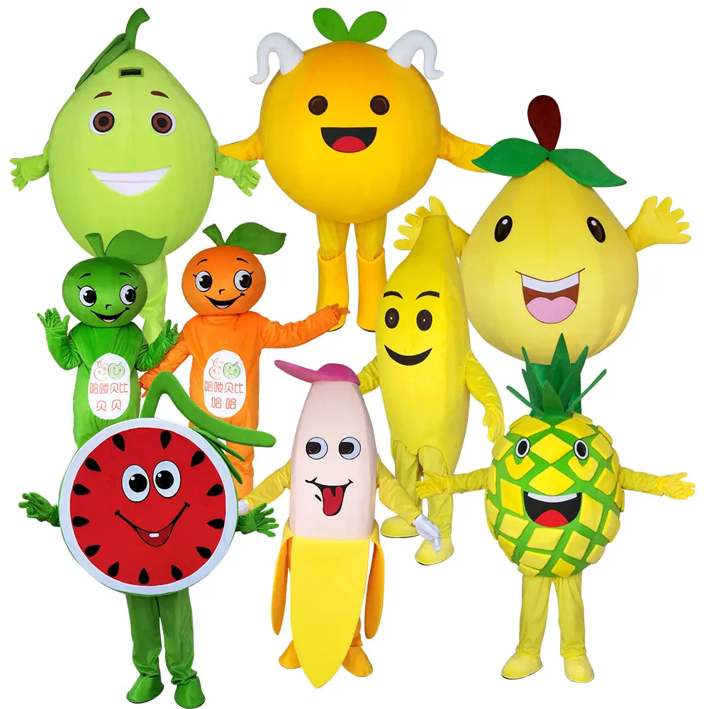 Fantasias de mascote com design personalizado, uma peça, frutas, vegetais, carnaval, fantasias para adultos