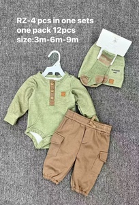 <span class=keywords><strong>Set</strong></span> di 4 Pezzi per Neonati in Cotone e Poliestere con Motivo a Quadri per l'Inverno - Product Image 4