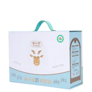 Boîte cadeau de lait en poudre personnalisée boîte d'emballage de lait en poudre de brebis lait en poudre ondulé de chameau boîte de couleur ouverte par fenêtre