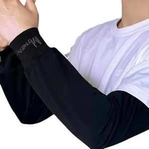 Mangas de protección solar de seda helada para hombre, extra largas y anchas, con protección UV, para ciclismo y actividades al aire libre en verano - Product Image 3