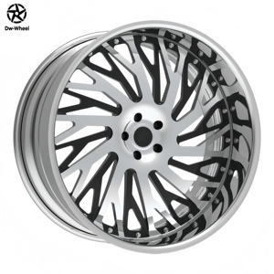 Rines Forjados Personalizados DW de 24 y 26 Pulgadas, 5x120.65, Acabado Cepillado, Borde Profundo Cromado, para Autos y Camionetas de Lujo, F150, F250 - Product Image 2