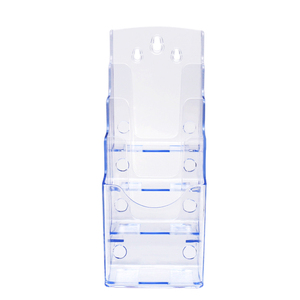 Bán buôn tùy chỉnh trong suốt Acrylic Brochure chủ tiêm đúc tờ rơi hiển thị đứng cho tài liệu tập sách nhỏ - Product Image 3