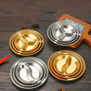 3 Compartment Plate for Soy <b>Sauce</b> Seasonings & Condiments Divided Container Stainless Steel Home Restaurant Wedding Occasions - Product Image 1