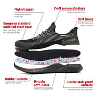 Chaussures de sécurité unisexes JIANKUN CE UKCA ATSM en tissu tricoté respirant pour l'hiver, avec embout en acier anti-écrasement et anti-perforation