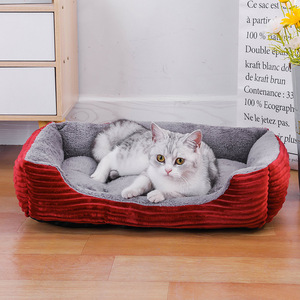Cama para mascotas para gatos y perros, 50x40cm, gris, suave y cálida, colchoneta para dormir para todas las estaciones, cojín para mascotas, nido acogedor para mascotas pequeñas, medianas y grandes - Product Image 2